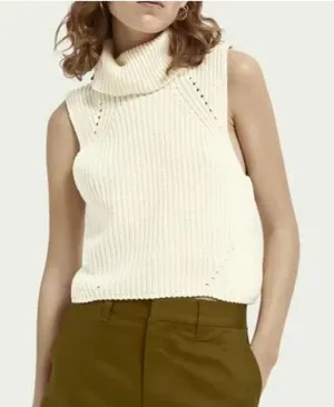 Scotch & Soda Sleeveless Knit Turtleneck Sweater Sz Small thumbnail 1