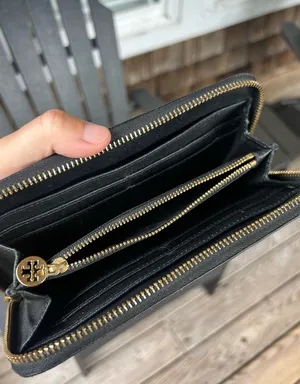 Tory Burch Leather Wallet Black thumbnail 12