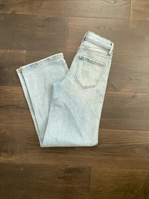 Bohme High Rise 90s Straight Leg Jeans Light Wash Stretch Denim Size 24 thumbnail 5