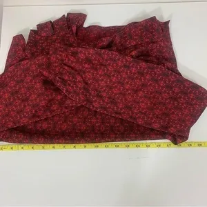 Lulu's Women's S Burgundy Black Paisley Whimisgoth Fairy Grunge Chic Wrap Blouse thumbnail 4