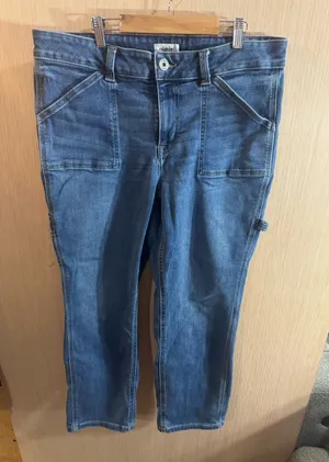 Women’s Edgely Medium Wash Straight-Leg Cargo Ankle Jeans Size 16W thumbnail 1