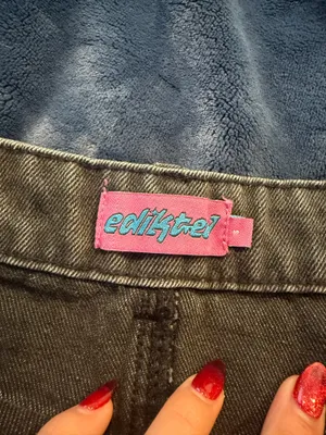 Edikted Dark Grey Denim Mini Skirt size s thumbnail 3