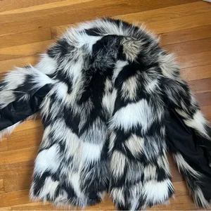 NWT H&M furry/leather jacket thumbnail 7