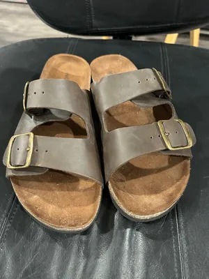 Sonoma Brown Double-Buckle Leather Slide Sandals thumbnail 8