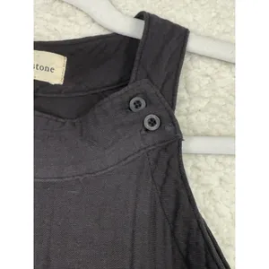 Cloth & Stone Jumpsuit Womens Medium Black Sleeveless High Neck Cropped‎ Pockets thumbnail 3