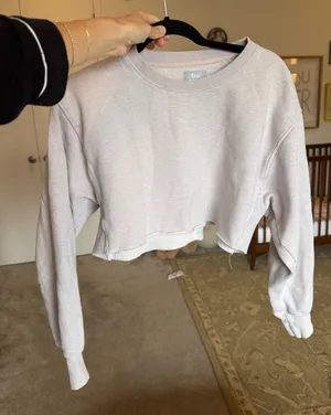 Aritzia TNA Cozy Cropped Fleece Sweatshirt thumbnail 1
