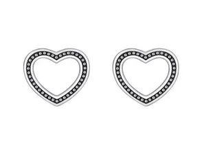 925  Vintage Heart Stud Earrings thumbnail 1