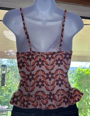 Willow + Root Tank Floral Top Cropped Adjustable thumbnail 2