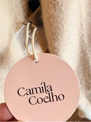 Camila Coelho Mini Dress Women's Size XS (17” PTP) Beige NWT thumbnail 6