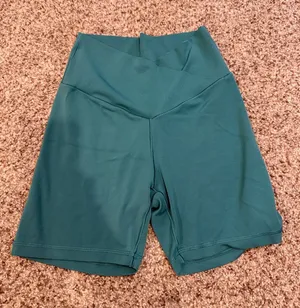 aerie High-Rise Teal Bike Shorts thumbnail 1