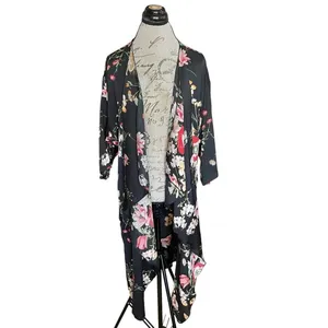 LuLaRoe Duster Cardigan Medium Floral thumbnail 2