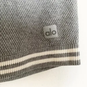 Alo Yoga Tennis Club Sweater Knit Dress Athletic Heather Grey/White XS thumbnail 4