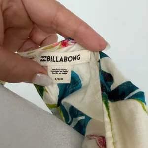 Billabong Tropical Floral Maxi‎ Dress Open Back Cotton Large Vacation Resortwear thumbnail 7