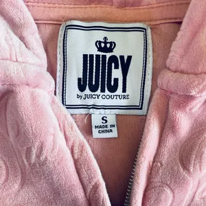 Juicy Couture Logo Embossed Pink Velour Tracksuit with Hoodie Top Small Bottom M thumbnail 4