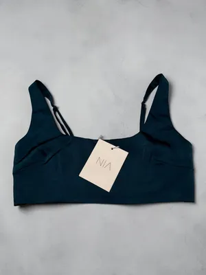 NIA Teal Square Neck Sleeveless Crop Top Bralette‎ thumbnail 2