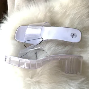 Urban Outfitters Clear Vista Jelly Platform Heeled Sandal Size 9 thumbnail 9