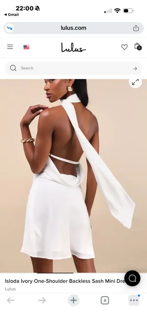 Lulu white dress thumbnail 4
