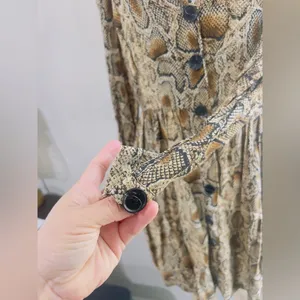 Zara snake print dress size medium has pockets NWT thumbnail 5