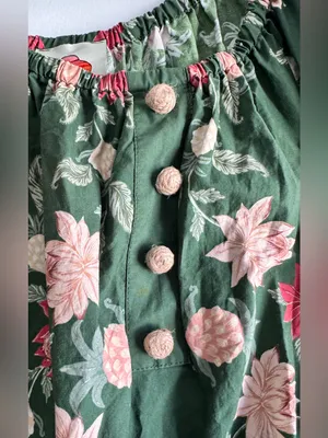 FARM Rio Green Pineapple Garden Organic Cotton Maxi Dress Size M thumbnail 10