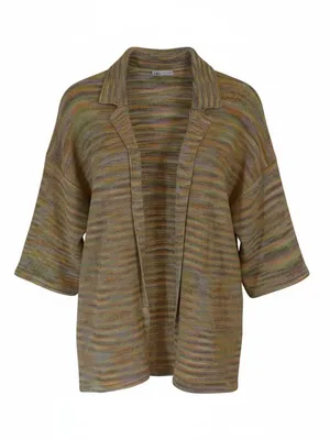 ZARA Women XL Multicolor Space Dye Button Front Knit Cardigan Sweater thumbnail 1