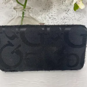 Guess Black Logo Cloth Flat Style Wallet thumbnail 3