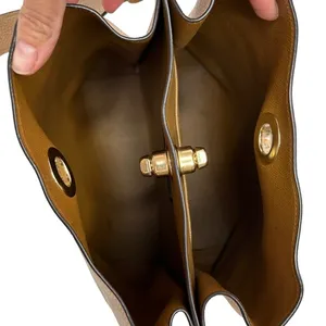COACH Charlie Bucket‎ Bag Sand Taupe Beige Everyday Classic Gold Hardware ($350) thumbnail 5