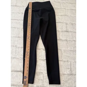 ALO YOGA High Rise Ripped‎ Warrior Leggings Women's xS Black Full Length thumbnail 7