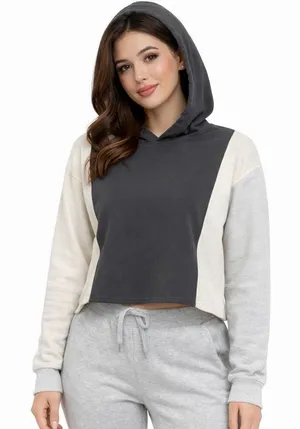 Abercrombie & Fitch Soft AF colorblock cropped hoodie small thumbnail 1