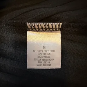 Mi Ami Francesca's Med Black Ribbed Mock Neck Short Sleeve Fit & Flare Dress NWT thumbnail 9