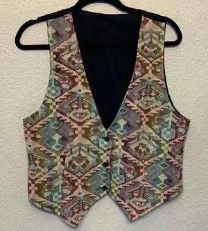 Western boho vest top sz M festival concert country rodeo cowgirl cowgirlcore thumbnail 1