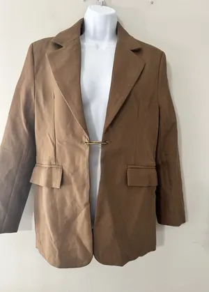 NWT Beulah Style Love, Quin Navaeh Camel Blazer Jacket‎ Size S Princess Seams thumbnail 1