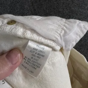 Frame Denim Le Skinny de Jeanne Jeans Blanc White Stretch Skinny Size 26 thumbnail 5