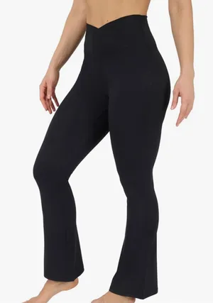 Yogalicious Lux Black High-Waist Flared Leggings thumbnail 1