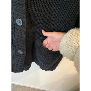 Aerie Dolman Sleeve Oversized Hoodie Tunic Sweater Black Women's Size Medium thumbnail 4
