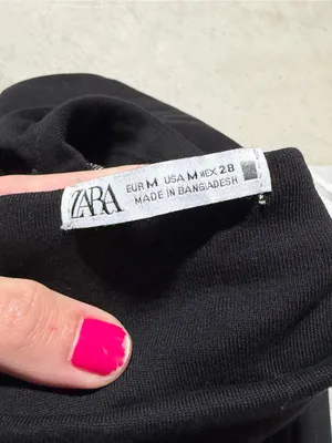 Zara Black Slim fit midi maxi Dress elegant medium thumbnail 6