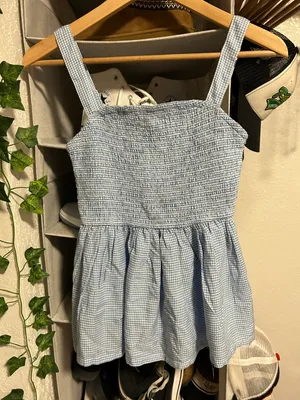 plaid float tank top Blue thumbnail 1