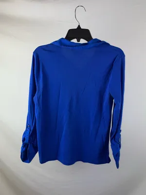 Long Sleeve Blouse Blue Size XL thumbnail 3
