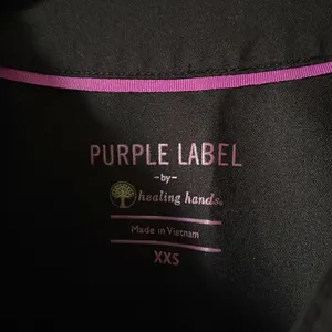 Purple Label by Healing Hands Scrub Black & Purple XXS thumbnail 3