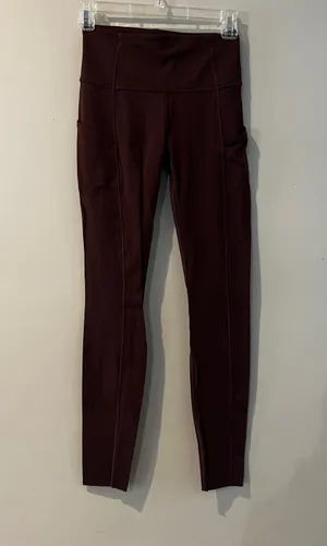 Lululemon Fast and Free High-Rise Tight 28" Non-Reflective Suede Brown Leggings thumbnail 5