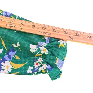 LOFT Green Floral Blouse Ruffle Tie Neck‎ Size XXSP Fairy Cottage Feminine thumbnail 8