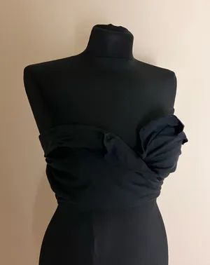 Anthropologie Black Strapless Twist-Front Women’s Top NWT thumbnail 1