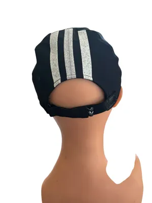 Adidas UniSex Originals Flatbrim Cap Hat 3 Stripe Logo Black White Adjustable OS thumbnail 4