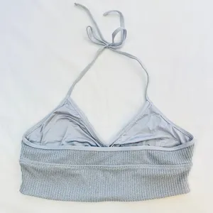 Aerie Real Obsessed Halter Bralette - Metallic/Silver - S thumbnail 10