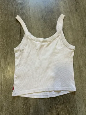 Levi's Ribbed Tank Top - Light Cream thumbnail 3