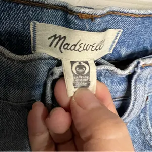 Madewell The Perfect Vintage Straight Distressed High‎ Rise Denim Jeans thumbnail 6