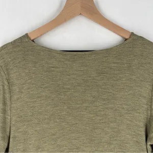 Holistia Olive Green‎ Cowl Neck 3/4 Sleeve Lightweight Soft Modal Tencel Top S thumbnail 8