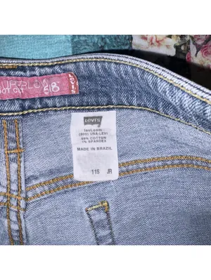 Levi's 518 Superlow Boot Cut Woman’s 11S JR Jeans Denim Levi Pants Light Wash thumbnail 6