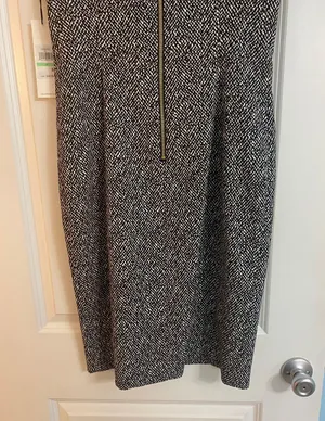Calvin Klein NWT Black And White Knee Length Dress thumbnail 7