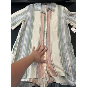 Free People Romper Women S Tea Combo New Stripe Chevron OB1939627 thumbnail 11