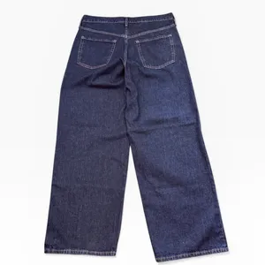 NWT Old Navy Mid-Rise The‎ Slouchy Wide Leg Jeans Dark Wash Button Fly Size 6x30 thumbnail 2